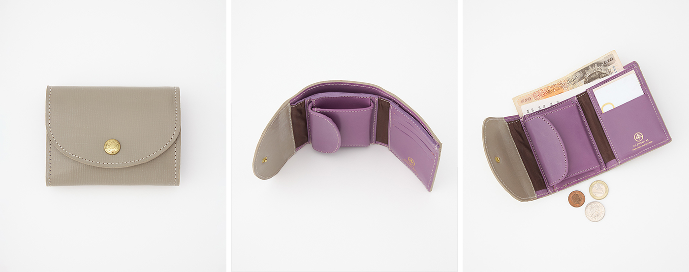 別注]フラップ付きミニ財布(バイカラー)(グレイスコレクション) 全2色