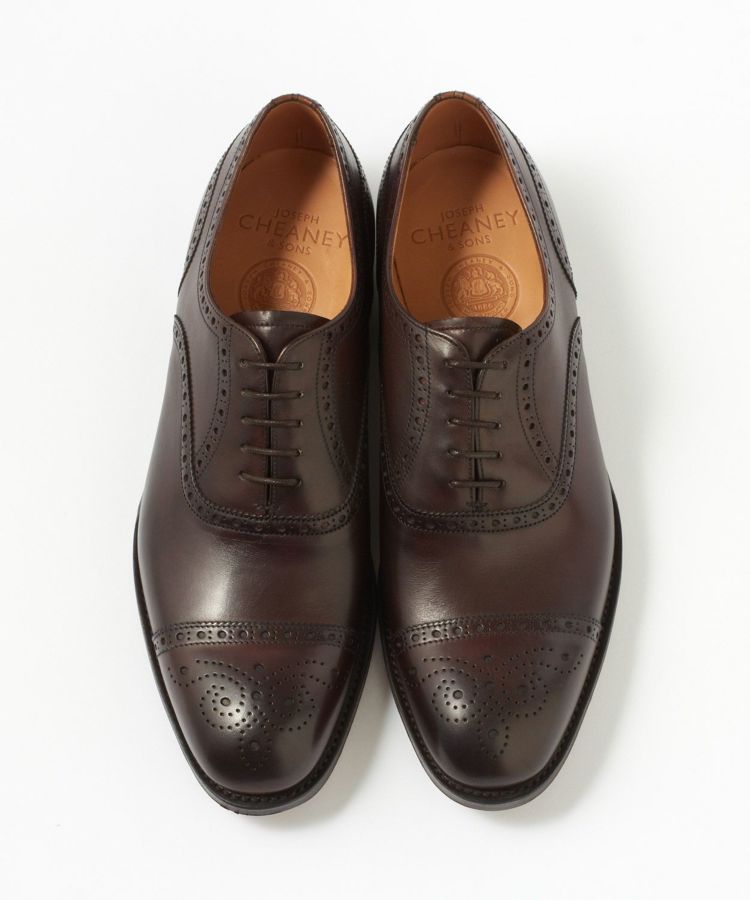 CHEANEY ジョセフ チーニー WILFRED レザーソール セミブローグ BLACK