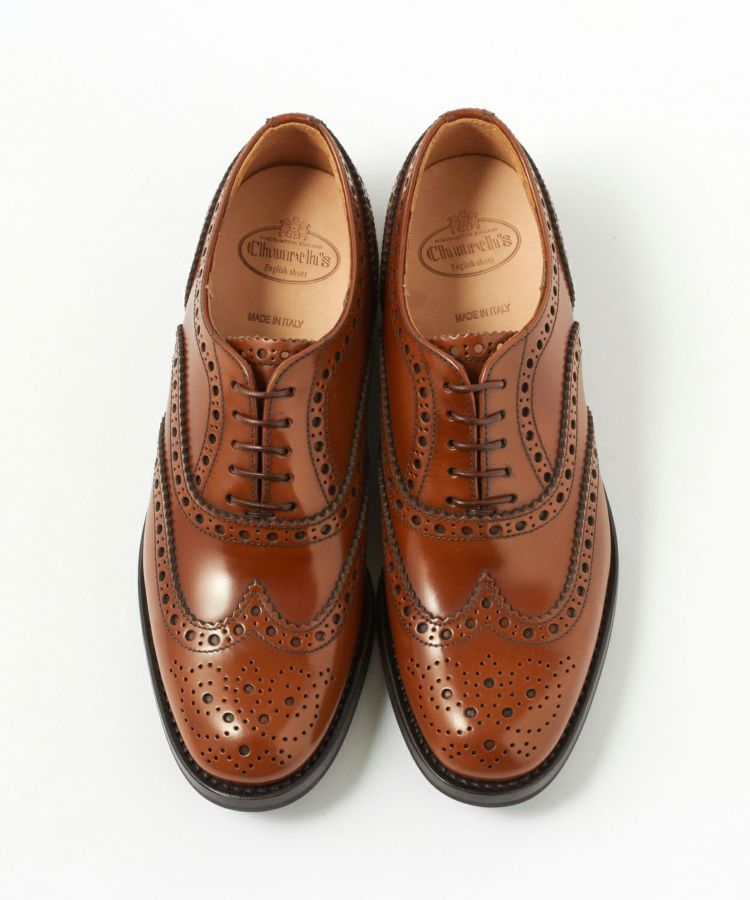 Burwood バーウッド ラバーソール ポリッシュドバインダーカーフ Women British Made