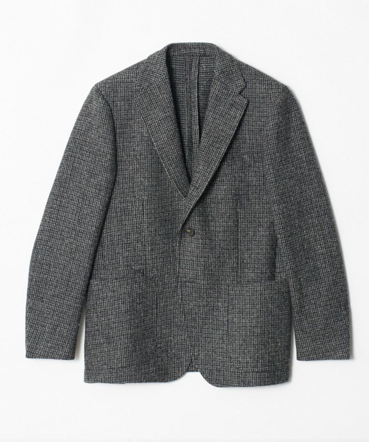 ハウンドトゥースハリスツイードジャケット British Made ハウンドトゥースハリスツイードジャケット British Made