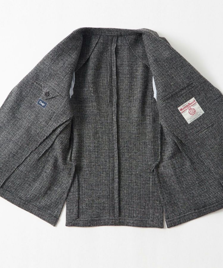 ハウンドトゥースハリスツイードジャケット British Made ハウンドトゥースハリスツイードジャケット British Made
