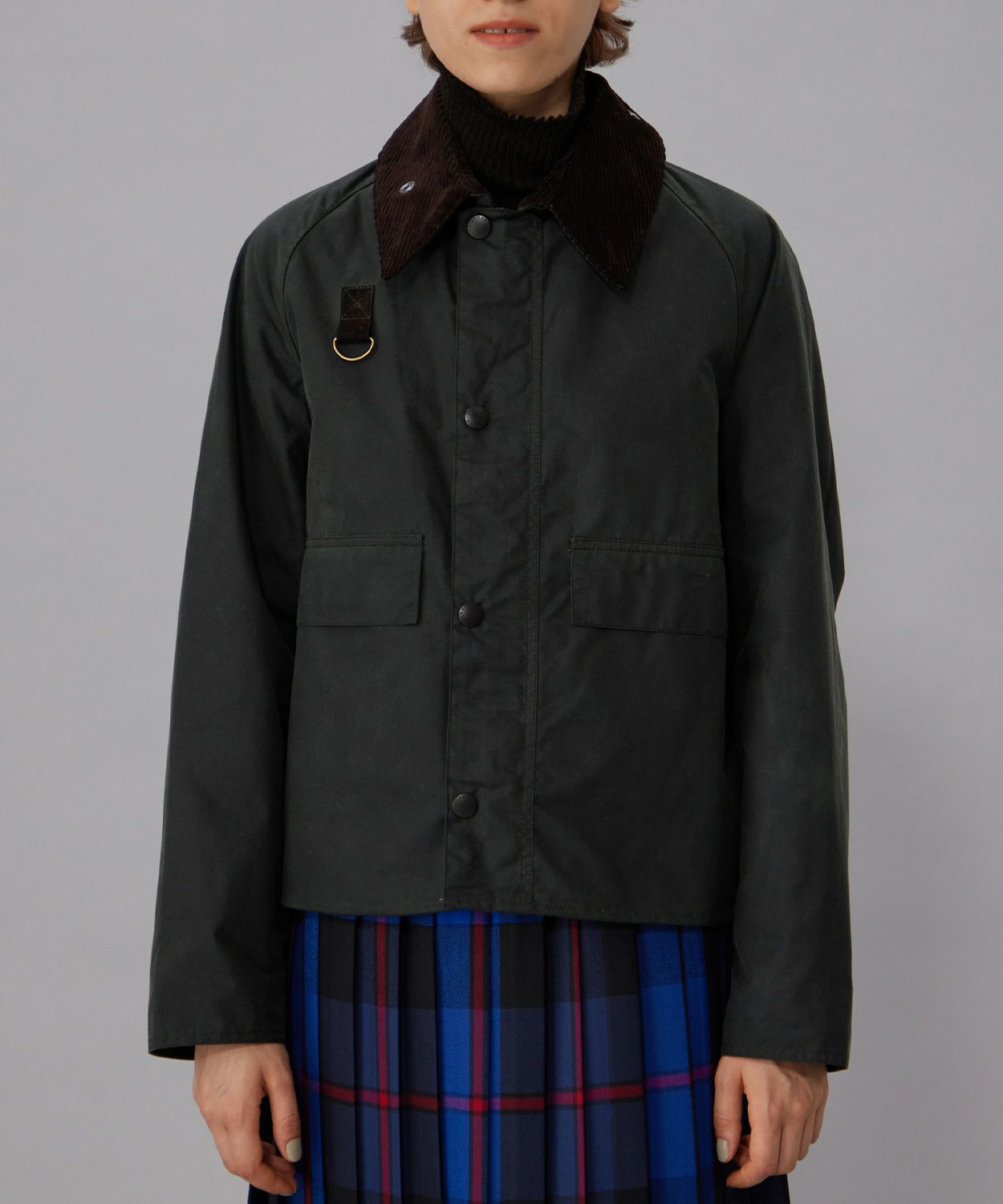 Barbour SPYスペイブラックL 24AW 短バブ バブアースペイ ブラックS