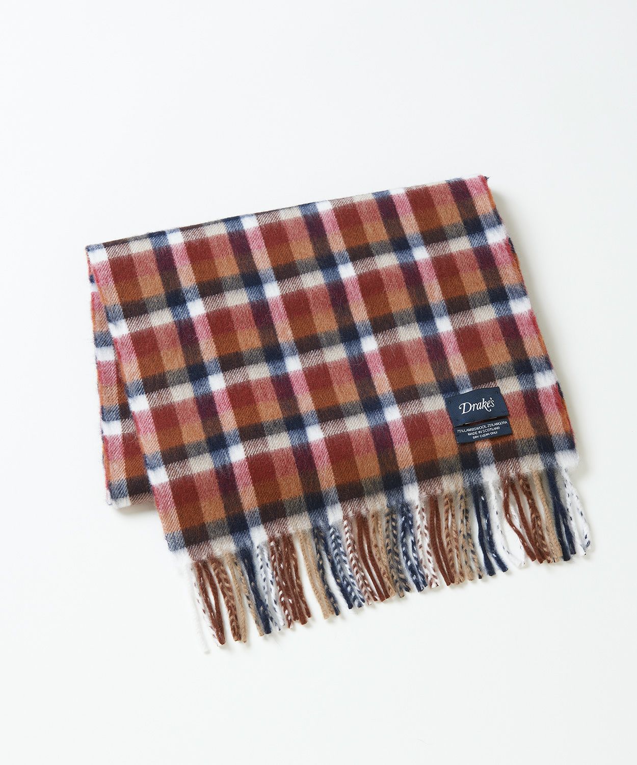 ブロックチェックマフラー ラムアンゴラ 全4色 British Made