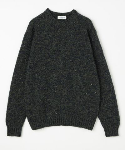 ネップクルーネックセーター(ウール/シルク)(UNISEX) 全2色 | BRITISH MADE