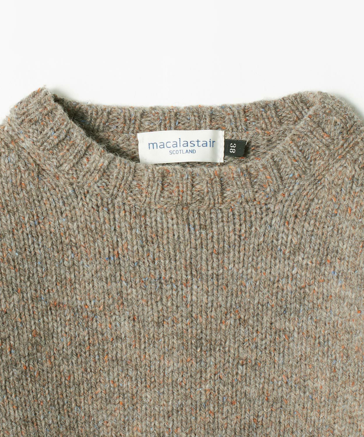 ネップクルーネックセーター(ウール/シルク)(UNISEX) 全2色 | BRITISH MADE