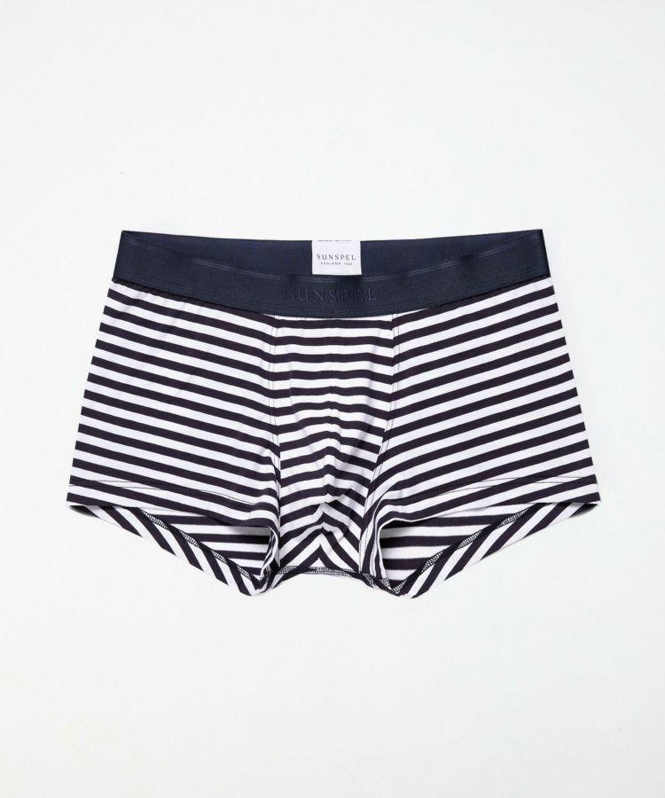 WHITE/NAVY STRIPE