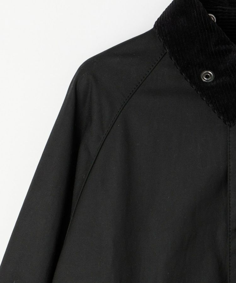 新品 Barbour ブラック ワックスコットン エクスモア コート サイズ40 EXMOOR / エクスモア】ワックス コットン ミドルレングス コート