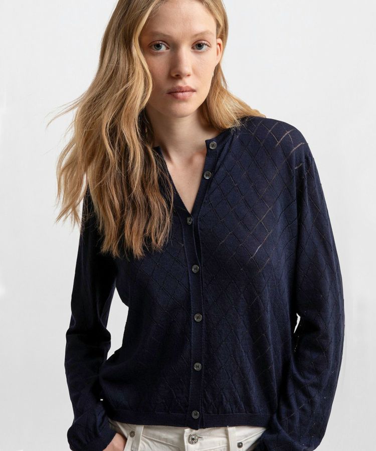 Johnstons of Elgin カシミヤ100％ カーディガン グリーン johnst-wa000056_3.jpg