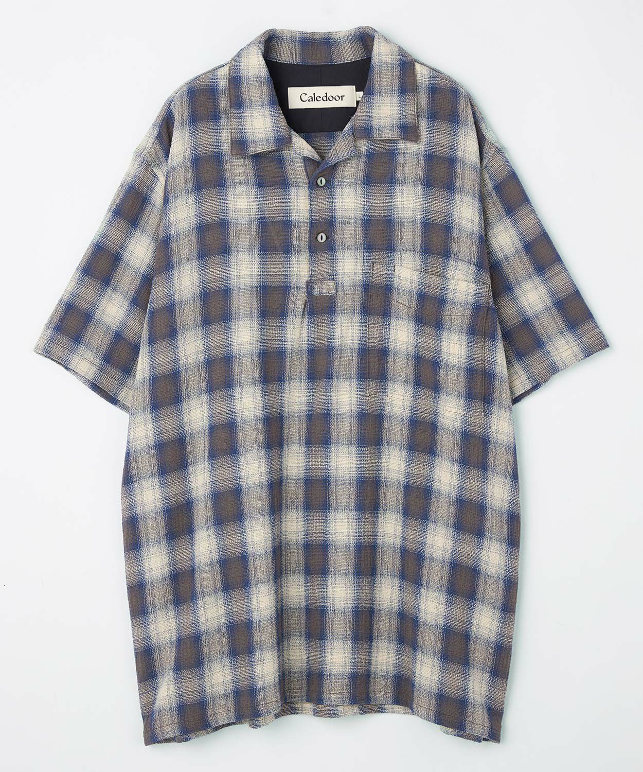★日本製 快晴堂 Yama Aruki チェック プルオーバー シャツ パナマクロスプルオーバーチェックシャツ(MEN) 全2色 | BRITISH MADE