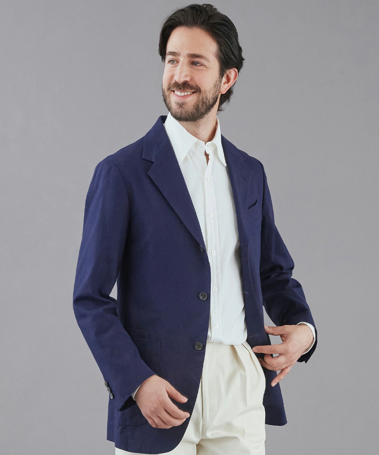 シングルブレザー/テムズ(リネン/コットン)(MEN) 全1色 | BRITISH MADE