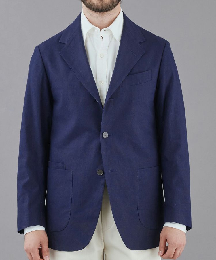 シングルブレザー/テムズ(リネン/コットン)(MEN) 全1色 シングルブレザー/テムズ(リネン/コットン)(MEN) 全1色