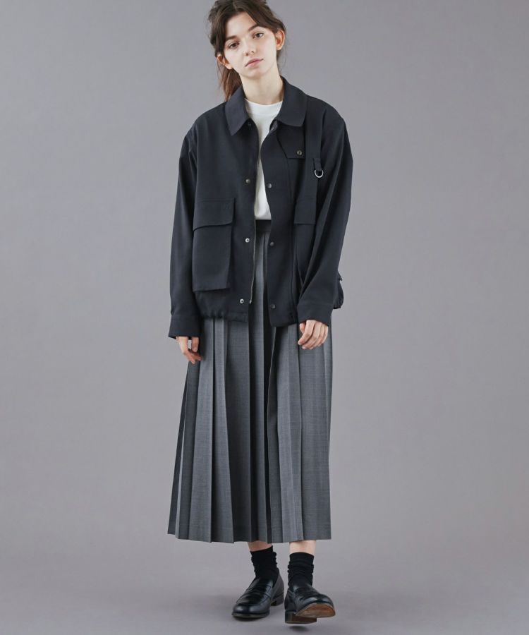 ボタンループプリーツスカート(WOMEN) 全2色 | BRITISH MADE