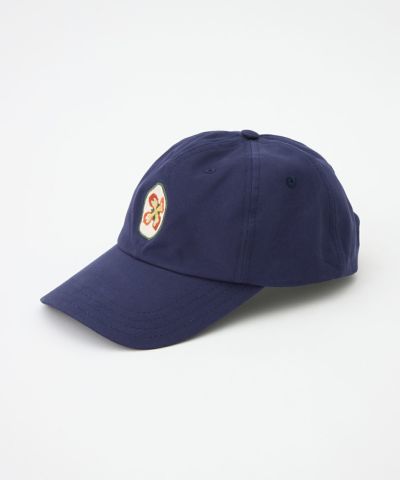 フラワーエンブレム刺繍ベースボールキャップ(コットン)(UNISEX) 全1色