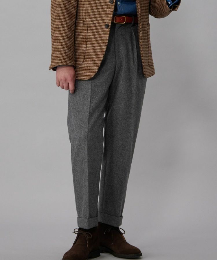 オフィサーパンツ/ポーツマス(ベルトループ付き)(フランネル)(MEN) 全2