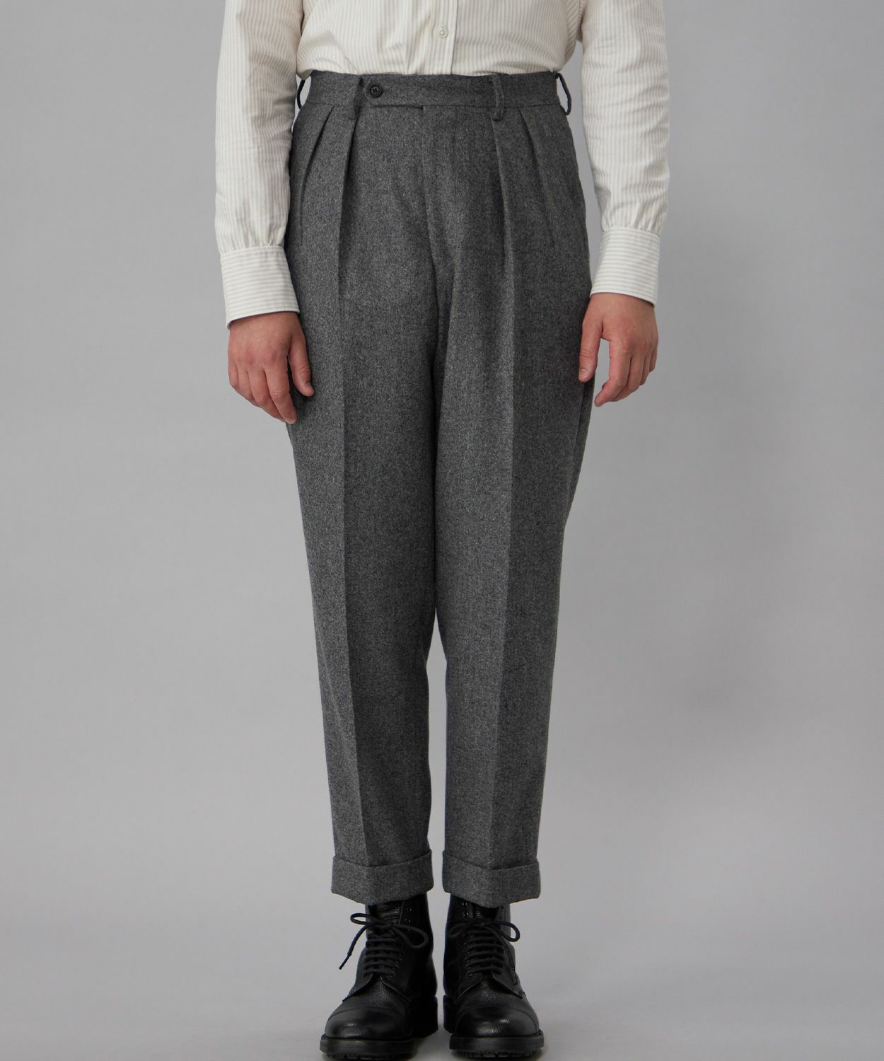 オフィサーパンツ/ポーツマス(ベルトループ付き)(フランネル)(MEN) 全2