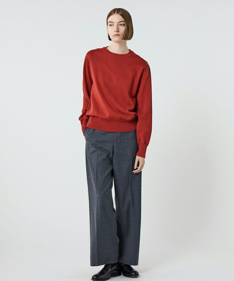 サイドガゼットニットプルオーバー(WOMEN) 全3色