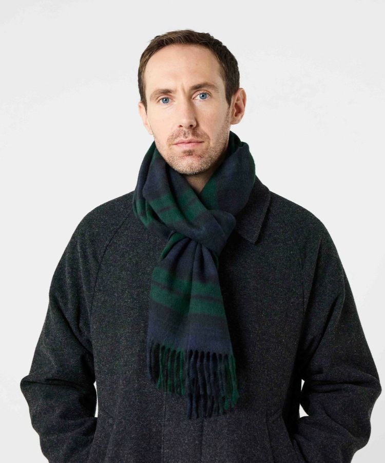 別注]チェックスカーフ(ウール/カシミヤ) 全2色 | BRITISH MADE