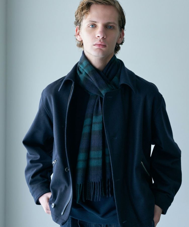 [別注]チェックストール(カシミヤ) 全2色