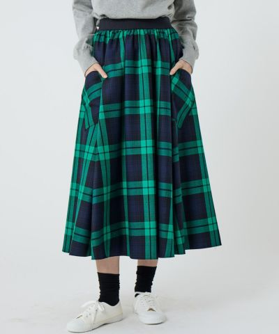 ソフトプリーツチェックスカート(WOMEN) 全3色 | BRITISH MADE