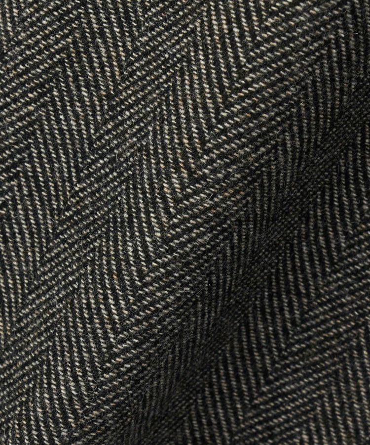 Y's ワイズ 11AW ウールコート ヘリンボーン カットオフデザイン Y´s ワイズ 11AW ウールコート ヘリンボーン カットオフデザイン
