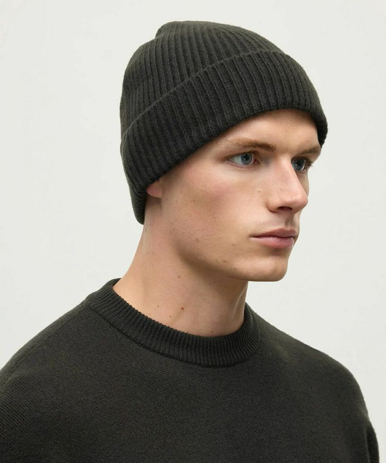 リブニットキャップ(カシミヤ) 全3色