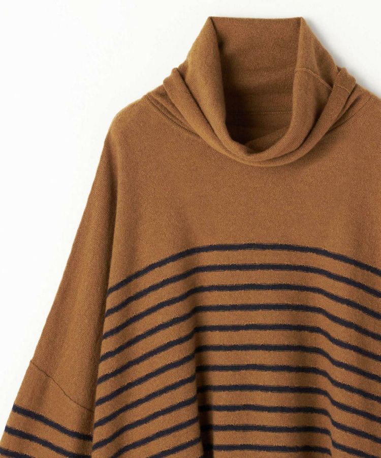 ハイネックストライプセーター(カシミヤ)(WOMEN) 全2色
