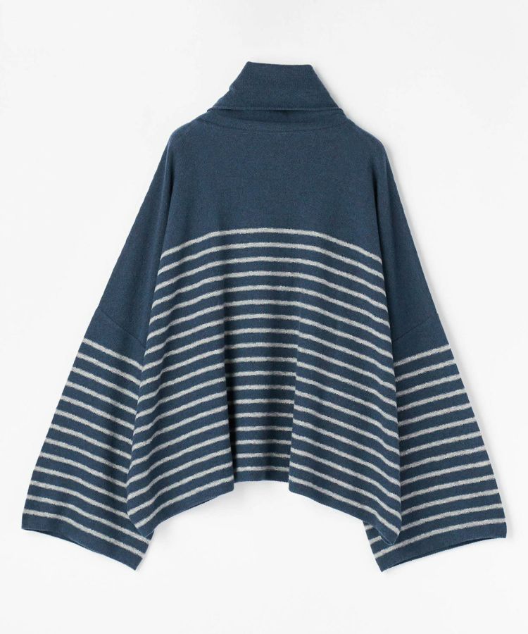 ハイネックストライプセーター(カシミヤ)(WOMEN) 全2色