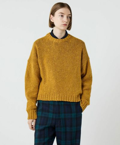 【美品】gasa* grue アルパカ ローゲージニット イエロー M ペルー産 9286KT】バイカラーもこもこニット (9112-58556) | 9286 Fashion Lab